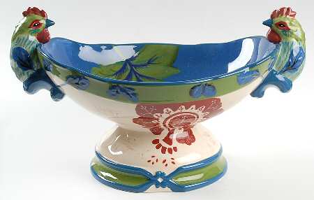 Auguste Coq 14" Oval Figural Serving Bowl