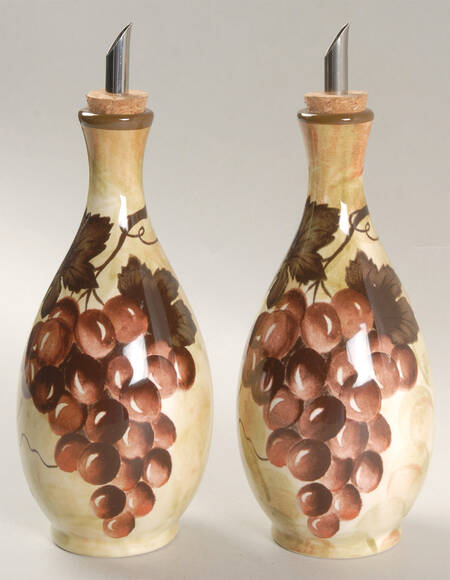 Bellavino Set of 2 Oil/Vinegar with Drizzle Spouts