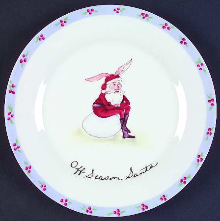 Off Season Santa Salad Plate