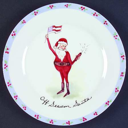 Off Season Santa Salad Plate