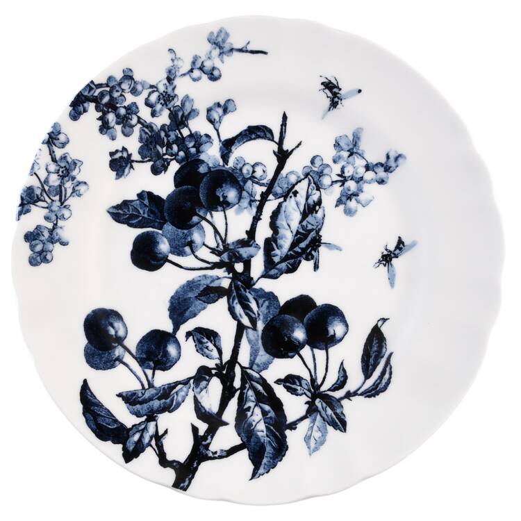 Austin Floral Indigo Salad Plate