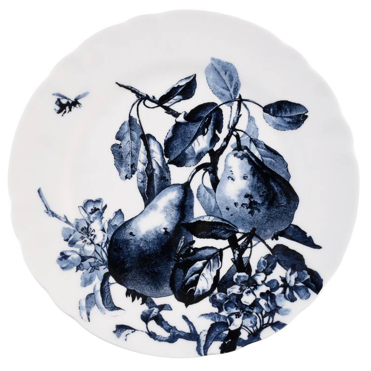 Austin Floral Indigo Salad Plate