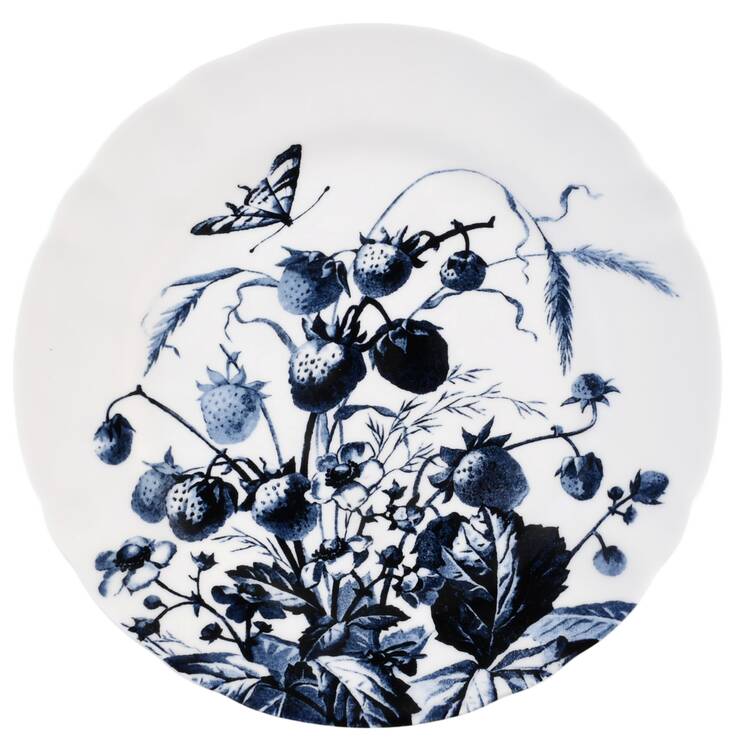 Austin Floral Indigo Salad Plate