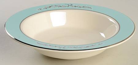 Pink Symphony Rim Soup Bowl
