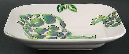 Veggie-Tables 9" Individual Square Pasta Bowl