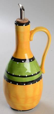 Bohemian Stripe Oil Jar & Drizzle Spout