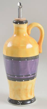 Bohemian Stripe Vinegar Jar & Drizzle Spout