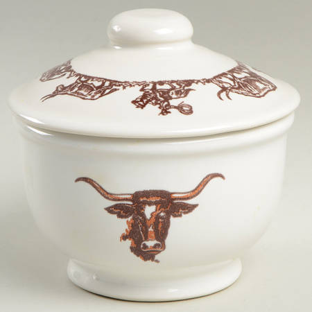 Longhorn Sugar Bowl & Lid