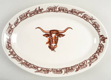 Longhorn 15" Oval Serving Platter