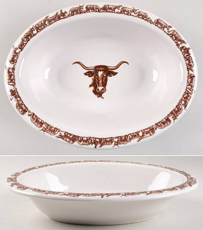 Longhorn 12" Oval Vegetable Bowl