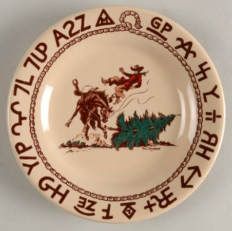 Christmas (Cowboy) Salad/Dessert Plate