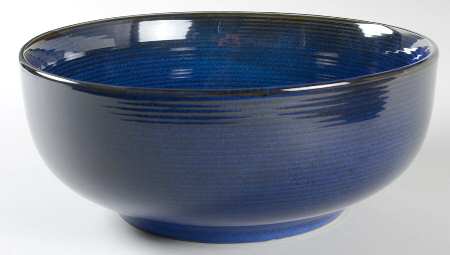 Vintage Modern Blue 9" Round Vegetable Bowl
