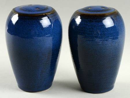 Vintage Modern Blue Salt & Pepper Set