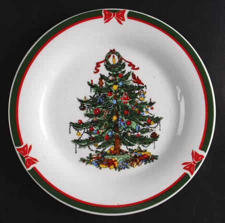 Ribbons & Tree Salad Plate