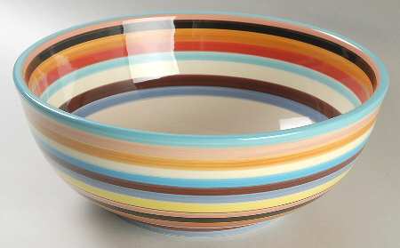 Sedona Stripe 11" Round Serving Bowl