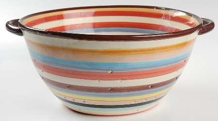 Sedona Stripe Ceramic Colander