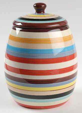Sedona Stripe Large Canister & Lid