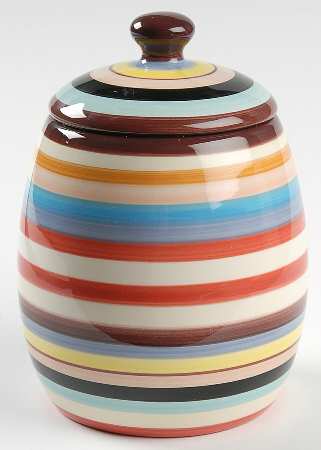 Sedona Stripe Small Canister & Lid