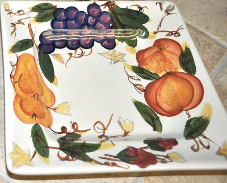 Fruit Medley (No Trim) Square Dinner Plate