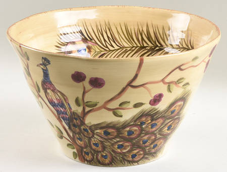 Peacock 11" Round Deep Bowl