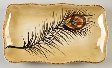 Peacock Tray for Creamer & Sugar with Lid