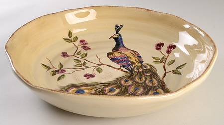 Peacock 14" Pasta Serving Bowl