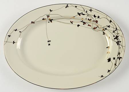 Snowfall Splendor 14" Oval Serving Platter