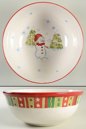 Winterland 10" Large Salad Serving Bowl