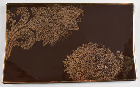 Gilded Noel 18" Rectangular Tray