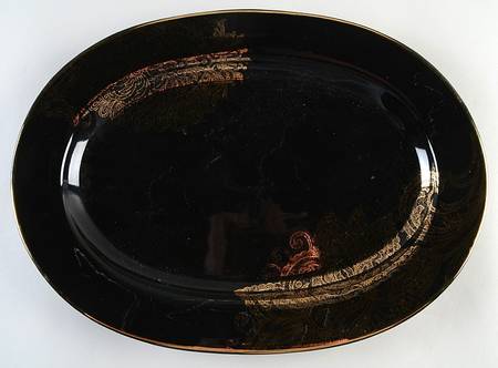 Gilded Noel 16" Oval Serving Platter