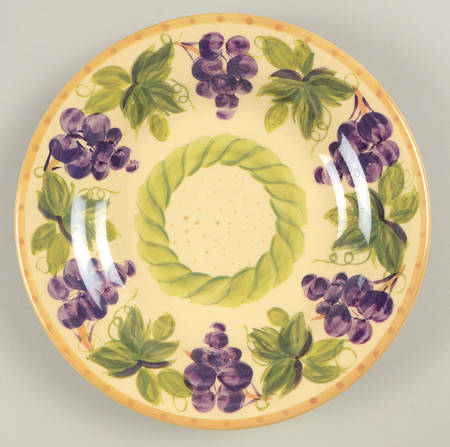 Provincial Grapes Melamine Salad Plate