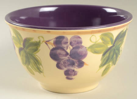Provincial Grapes Melamine All Purpose Bowl