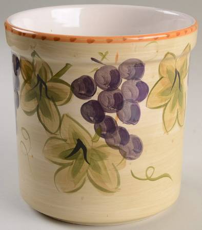 Provincial Grapes Utensil Holder