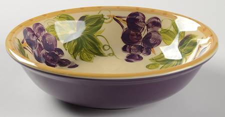 Provincial Grapes Melamine Soup Bowl