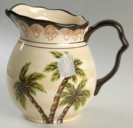 Palm Tree 64 Oz Pitcher