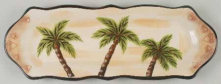 Palm Tree 17" Rectangular Tray