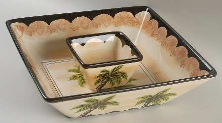 Palm Tree (2 Piece) Chip & Dip Set