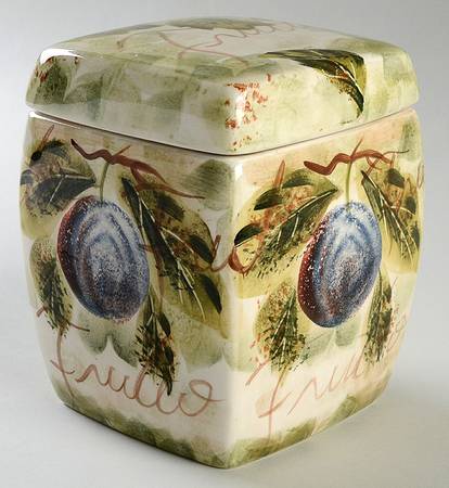 Mixed Fruits Small Canister & Lid