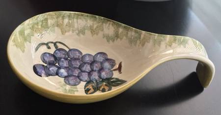 Mixed Fruits Spoon Rest/Holder (Holds 1 Spoon)