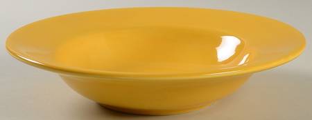 Barcelona Butter(Dark Yellow) Large Rim Soup Bowl