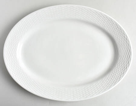 Basketweave 14" Oval Serving Platter