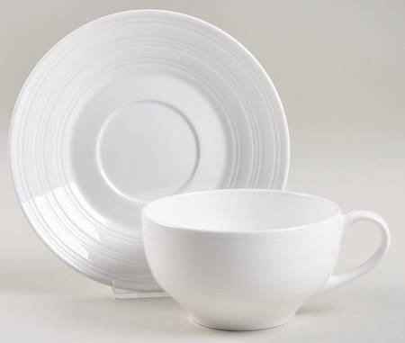 Sherise Flat Cup & Saucer Set
