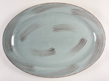 Sonoma Slate Blue 18" Oval Serving Platter
