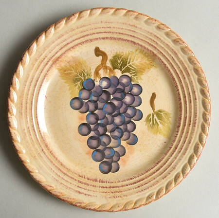 Vintage Grape (Scalloped) Salad Plate
