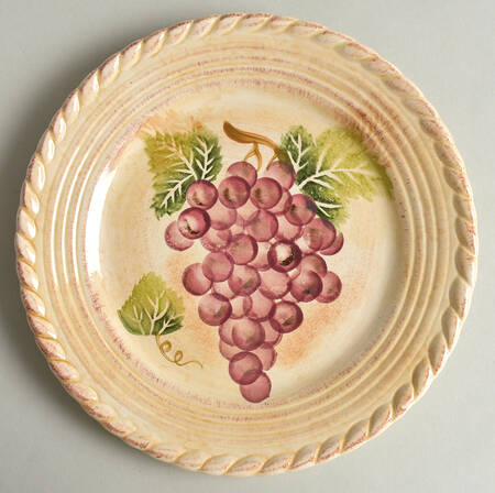 Vintage Grape (Scalloped) Salad Plate