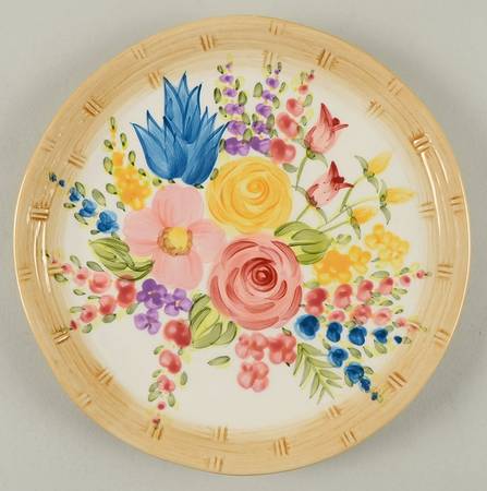 Floral Basket Salad Plate