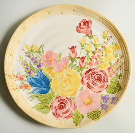 Floral Basket Dinner Plate