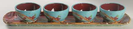 Marisol Dip Bowl Set-4 Bowls & Tray