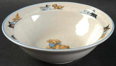 Puppy Love Rim Cereal Bowl