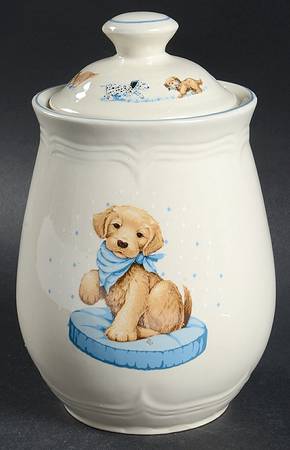 Puppy Love Medium Canister & Lid